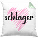 Kissen mit Füllung 40x40 Geschenk für Schlager Fans Kissen mit Füllung 40x40 Musikmotiv Spruch (Grau) Grün Trendation