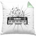 Keyboard Spieler Kissen mit Füllung 40x40 Geschenk für Keyboarder Musiker Band Geschenkidee (Grau) Grün Trendation