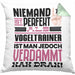 Vogeltrainer Geschenk Kissen mit Füllung 40x40 Lustige Geschenkidee für Vogeltrainer Geburtstag Niemand Ist Perfekt Aber Als Vogeltrainer Ist Man Nah Dran (Grau) Grün Trendation