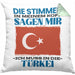Türkei Kissen mit Füllung 40x40 Urlaub Heimat Geschenk Spruch Türke Geschenkidee (Grau) Grün Trendation