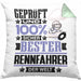 Rennfahrer Geschenk Lustiger Spruch für Rennfahrer Geschenkidee Bester Rennfahrer Der WeltKissen mit Füllung 40x40 (Grau) Grün Trendation