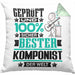 Komponist Geschenk Lustiger Spruch für Komponist Geschenkidee Bester Komponist Der WeltKissen mit Füllung 40x40 (Grau) Grün Trendation