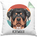Rottweiler Besitzer Kissen mit Füllung 40x40 Geschenk Lustiger Spruch Geschenkidee Rottweiler Mama Papa (Grau) Grün Trendation