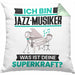 Jazz-Musiker Kissen mit Füllung 40x40 Geschenk für Jazz-Musiker Geburtstag Lustiger Spruch Was Ist Deine Superkraft (Grau) Grün Trendation