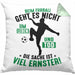 Fussballer Kissen mit Füllung 40x40 Geschenk Fussballspieler Geschenkidee Es Geht Nicht Um Leben Oder Tod (Grau) Grün Trendation