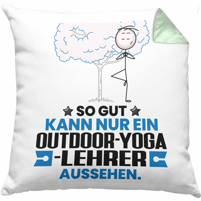 Outdoor-Yoga-Lehrer Geschenk Kissen mit Füllung 40x40 So Gut Kann Nur Ein Outdoor-Yoga-Lehrer Aussehen Geschenkidee (Grau) Grün Trendation