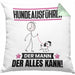 Hundeausführer Kissen mit Füllung 40x40 Geschenk für Hundeausführer Der Mann Der Alles Kann Geschenkidee zum Geburtstag (Grau) Grün Trendation
