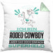 Rodeo-Cowboy Geschenk Kissen mit Füllung 40x40 Ich Bin Rodeo-Cowboy Aber Sag Doch Einfach Superheld Lustige Geschenkdiee für Rodeo-Cowboy (Grau) Grün Trendation