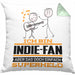 Indie-Fan Geschenk Kissen mit Füllung 40x40 Ich Bin Indie-Fan Aber Sag Doch Einfach Superheld Lustige Geschenkdiee für Indie-Fan (Grau) Grün Trendation