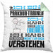 Parkour-Trainer Geschenk Kaffee-Kissen mit Füllung 40x40 Geschenkidee für Parkour-Trainer Ich Bin Parkour-Trainer Ich Kann Es Dir Erklären Jedoch Nicht Für Dich Verstehen Spruch Lustig (Grau) Grün Trendation