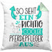 Pferdepfleger Kissen mit Füllung 40x40 So Sieht Ein Richtig Cooler Pferdepfleger Aus Geschenk Lustiger Spruch Geschenkidee (Grau) Grün Trendation