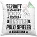 Polo-Spieler Geschenk Lustiger Spruch für Polo-Spieler Geschenkidee Bester Polo-Spieler Der WeltKissen mit Füllung 40x40 (Grau) Grün Trendation