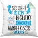 So Sieht Ein Richtig Cooler Hundefrisör Aus Kissen mit Füllung 40x40 Geschenk für Hundefriseur Geschenkidee Spruch (Grau) Grün Trendation