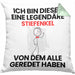 Stiefenkel Geschenk Kissen mit Füllung 40x40 Lustige Geschenkidee Geburtstag für Stiefenkel Ich Bin Dieser Legendäre Stiefenkel Von Dem Alle Geredet Haben (Grau) Grün Trendation