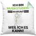 Musikstudent Geschenk Kissen mit Füllung 40x40 Lustiger Spruch Ich Bin Musikstudent Warum Weil Ich Es Kann Geschenkidee Bester Musikstudent Geburtstag (Grau) Grün Trendation