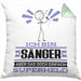 Sänger Geschenk Kissen mit Füllung 40x40 Ich Bin Sänger Aber Sag Doch Einfach Superheld Lustige Geschenkdiee für Sänger (Grau) Grün Trendation