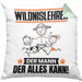 Wildnislehrer Kissen mit Füllung 40x40 Geschenk für Wildnislehrer Der Mann Der Alles Kann Geschenkidee zum Geburtstag (Grau) Grün Trendation