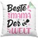 Mama Geschenk Kissen mit Füllung 40x40 Beste Mama Der Welt Geschenkidee Muttertagsgeschenk von Sohn Tochter (Grau) Grün Trendation