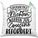 Cousine Kissen mit Füllung 40x40 Geschenk Großartige Nichten Werden Zur Cousine Befördert (Grau) Grün Trendation