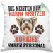 Yorkie Besitzer Kissen mit Füllung 40x40 Geschenk Lustiger Spruch Geschenkidee Besitzerin Yorkie Haben Personal (Grau) Grün Trendation