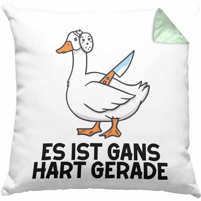 Dank Meme Kissen mit Füllung 40x40 Ganz Gans Besitzer Wortspiel Es Ist Gans Hart Gerade Geschenkidee Depressionen (Grau) Grün Trendation