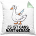 Dank Meme Kissen mit Füllung 40x40 Ganz Gans Besitzer Wortspiel Es Ist Gans Hart Gerade Geschenkidee Depressionen (Grau) Grün Trendation