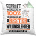 Wildnislehrer Geschenk Lustiger Spruch für Wildnislehrer Geschenkidee Bester Wildnislehrer Der WeltKissen mit Füllung 40x40 (Grau) Grün Trendation