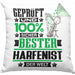 Harfenist Geschenk Lustiger Spruch für Harfenist Geschenkidee Bester Harfenist Der WeltKissen mit Füllung 40x40 (Grau) Grün Trendation