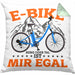 Lustige Kissen mit Füllung 40x40 E-Bike Fans Geschenk E-Bike Sprüche Geschenkidee (Grau) Grün Trendation