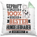 Hundeliebhaber Geschenk Lustiger Spruch für Hundeliebhaber Geschenkidee Bester Hundeliebhaber Der WeltKissen mit Füllung 40x40 (Grau) Grün Trendation