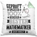 Mathematiker Geschenk Lustiger Spruch für Mathematiker Geschenkidee Bester Mathematiker Der WeltKissen mit Füllung 40x40 (Grau) Grün Trendation