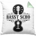 Bassist Kissen mit Füllung 40x40 Geschenk Bass-Spieler Geschenkidee Basst Scho Spruch (Grau) Grün Trendation