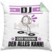 DJ Kissen mit Füllung 40x40 Geschenk für DJ Der Mann Der Alles Kann Geschenkidee zum Geburtstag (Grau) Grün Trendation