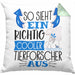 Tierforscher Kissen mit Füllung 40x40 So Sieht Ein Richtig Cooler Tierforscher Aus Geschenk Lustiger Spruch Geschenkidee (Grau) Grün Trendation