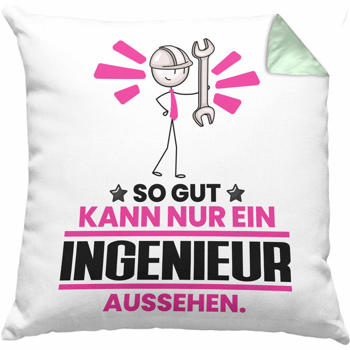 Ingenieur Geschenk Kissen mit Füllung 40x40 So Gut Kann Nur Ein Ingenieur Aussehen Geschenkidee (Grau) Grün Trendation