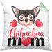Chihuahua Besitzer Mom Mama Kissen mit Füllung 40x40 Geschenk Lustiger Spruch Geschenkidee Chihuahua Besitzerin (Grau) Grün Trendation