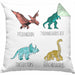Arten Von Dinosauriern Kissen mit Füllung 40x40 Geschenk Für Jungs Dinos T-Rex Jungen Mädchen Dinos Tyrannosaurus (Grau) Grün Trendation