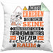 Tierheimunterstützer Geschenk Kissen mit Füllung 40x40 Lustiger Spruch Erheben Sie Sich Der Tierheimunterstützer Betritt den Raum (Grau) Grün Trendation