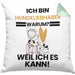 Hundeliebhaber Geschenk Kissen mit Füllung 40x40 Lustiger Spruch Ich Bin Hundeliebhaber Warum Weil Ich Es Kann Geschenkidee Bester Hundeliebhaber Geburtstag (Grau) Grün Trendation