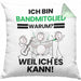 Bandmitglied Geschenk Kissen mit Füllung 40x40 Lustiger Spruch Ich Bin Bandmitglied Warum Weil Ich Es Kann Geschenkidee Bester Bandmitglied Geburtstag (Grau) Grün Trendation