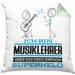 Musiklehrer Geschenk Kissen mit Füllung 40x40 Ich Bin Musiklehrer Aber Sag Doch Einfach Superheld Lustige Geschenkdiee für Musiklehrer (Grau) Grün Trendation