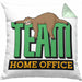 Arbeit Kissen mit Füllung 40x40 "Team Homeoffice" - Geschenkidee für Faultier-Fans (Grau) Grün Trendation