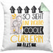 Curlerin Geschenk Kissen mit Füllung 40x40 Geschenkidee für Curlerin Geburtstag Weihnachten Spruch So Sieht Eine Richtig Coole Curlerin Aus (Grau) Grün Trendation