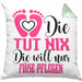Lustige Kissen mit Füllung 40x40 für Fußpflegerinnen Geschenk für Fußpflege (Grau) Grün Trendation