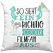 So Sieht Ein Richtig Cooler Filmfan Aus Geschenk Kissen mit Füllung 40x40 Lustiger Spruch Geschenkidee (Grau) Grün Trendation
