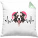 Border Collies Besitzer Kissen mit Füllung 40x40 Geschenk Lustiger Spruch Geschenkidee Herzschlag Border Collies (Grau) Grün Trendation