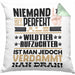 Wildtieraufzüchter Geschenk Kissen mit Füllung 40x40 Lustige Geschenkidee für Wildtieraufzüchter Geburtstag Niemand Ist Perfekt Aber Als Wildtieraufzüchter Ist Man Nah Dran (Grau) Grün Trendation