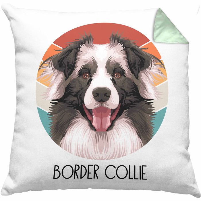 Border Collies Besitzer Kissen mit Füllung 40x40 Geschenk Lustiger Spruch Geschenkidee Border Collies Mama Papa (Grau) Grün Trendation
