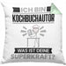 Kochbuchautor Kissen mit Füllung 40x40 Geschenk für Kochbuchautor Geburtstag Lustiger Spruch Was Ist Deine Superkraft (Grau) Grün Trendation