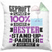 Stand-Up-Paddler Geschenk Lustiger Spruch für Stand-Up-Paddler Geschenkidee Bester Stand-Up-Paddler Der WeltKissen mit Füllung 40x40 (Grau) Grün Trendation